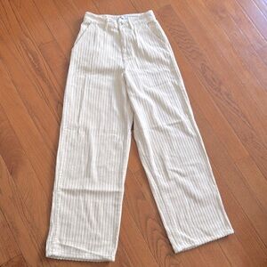 Zara High Rise Wide Leg Corduroy Pants